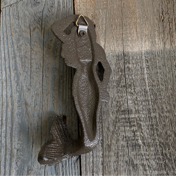 Distressed Mermaid Hook Cast Iron - Picture 2 of 7